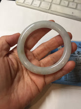 Load image into Gallery viewer, 54.5mm certified 100% natural Type A light green white yellow purple(FU LU SHOU) round cut jadeite jade bangle AA125-4900