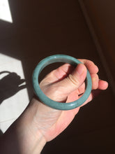 Load image into Gallery viewer, 57.8mm Certified Type A 100% Natural deep sea green/blue/gray/black Guatemala Jadeite bangle GL33-2-5738