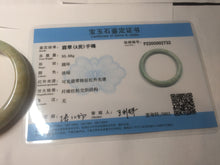 Load image into Gallery viewer, 56.5mm certified Type A 100% Natural light green/yellow/white Jadeite Jade bangle AZ197-2732