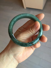 Load image into Gallery viewer, 57.6mm Certified type A 100% Natural oily dark green (老油青)Jadeite bangle PA226-9010