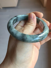 Load image into Gallery viewer, 52.5mm certified Type A 100% Natural dark green/black(青花)/red Jadeite Jade bangle PD124-6243