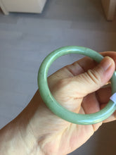 Load image into Gallery viewer, 58.8mm Certified Type A 100% Natural Oily Dark Green Gray Black(油青) round cut Jadeite Jade Bangle PE108-7124
