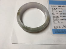 Load image into Gallery viewer, 54mm certified Type A 100% Natural light green white purple Jadeite Jade bangle Q131-3010