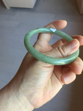 Load image into Gallery viewer, 58.8mm Certified Type A 100% Natural Oily Dark Green Gray Black(油青) round cut Jadeite Jade Bangle PE108-7124