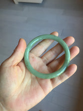 Load image into Gallery viewer, 58.8mm Certified Type A 100% Natural Oily Dark Green Gray Black(油青) round cut Jadeite Jade Bangle PE108-7124