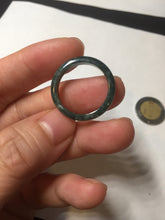 Load image into Gallery viewer, 100% natural type A icy watery light green/blue/gray Guatemala jadeite jade band ring R118