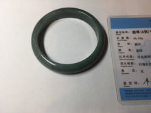 Load image into Gallery viewer, 57.8mm Certified Type A 100% Natural deep sea green/blue/gray/black Guatemala Jadeite bangle GL33-2-5738