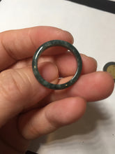 Load image into Gallery viewer, 100% natural type A icy watery light green/blue/gray Guatemala jadeite jade band ring R118