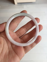 Load image into Gallery viewer, 58mm certified 100% natural type A light green/purple/white slim round cut jadeite jade bangle BN50-3117
