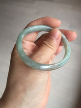 Load image into Gallery viewer, 50.5mm certified Type A 100% Natural icy watery light green red oval Jadeite Jade bangle BQ6-3800