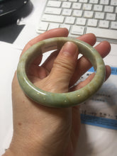 Load image into Gallery viewer, 56.5mm certified Type A 100% Natural light green/yellow/white Jadeite Jade bangle AZ197-2732
