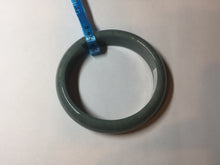 Load image into Gallery viewer, 54.5mm Certified Type A 100% Natural deep sea green/blue/gray/black Guatemala Jadeite bangle GL33-4-5752