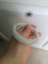 Load image into Gallery viewer, 54.6mm certified 100% natural type A white/purple/brown/gray jadeite jade bangle AX20-7723