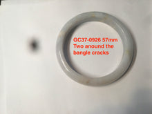 Load image into Gallery viewer, 57-58 mm certified Type A 100% Natural green/purple/gray/brown/black Jadeite Jade bangle GC37