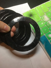 Load image into Gallery viewer, 51-52mm Certified Type A 100% Natural black (Wuji) flat style Jadeite Jade jingle bangle group w107