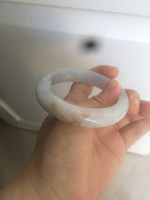 Load image into Gallery viewer, 54.6mm certified 100% natural type A white/purple/brown/gray jadeite jade bangle AX20-7723