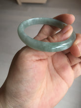 Load image into Gallery viewer, 50.5mm certified Type A 100% Natural icy watery light green red oval Jadeite Jade bangle BQ6-3800
