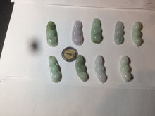 Load image into Gallery viewer, Type A 100% Natural white/green/purple Four Seasons Fortune Beans jadeite jade pendant group W108