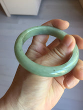 Load image into Gallery viewer, 55.1mm Certified Type A 100% Natural Oily Dark Green Gray Black(油青) Jadeite Jade Bangle PE107-7151