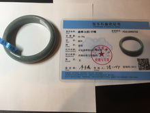 Load image into Gallery viewer, 54.5mm Certified Type A 100% Natural deep sea green/blue/gray/black Guatemala Jadeite bangle GL33-4-5752