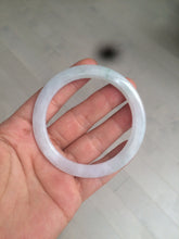 Load image into Gallery viewer, 53.7mm certificated Type A 100% Natural light green/white Jadeite Jade bangle AX104-4213