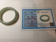 Load image into Gallery viewer, AllaboutjadeCanada.com only 52mm certified 100% Natural icy watery light green gray white nephrite bangle HN125-1010