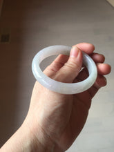 Load image into Gallery viewer, 54.2mm certified 100% natural Type A icy watery light watermelon rind oliy light green/purple/brown( 淡瓜油青) jadeite jade bangle BQ3-8153
