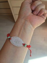 Load image into Gallery viewer, 100% Natural type A light green purple white openwork jadeite pendant BP183