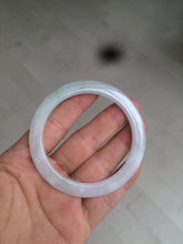 Load image into Gallery viewer, 53.7mm certificated Type A 100% Natural light green/white Jadeite Jade bangle AX104-4213