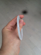 Load image into Gallery viewer, 53.7mm certificated Type A 100% Natural light green/white Jadeite Jade bangle AX104-4213