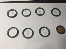 Load image into Gallery viewer, 100% natural type A icy watery light green/blue/gray Guatemala jadeite jade band ring R118