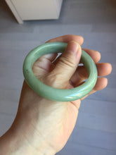 Load image into Gallery viewer, 55.1mm Certified Type A 100% Natural Oily Dark Green Gray Black(油青) Jadeite Jade Bangle PE107-7151