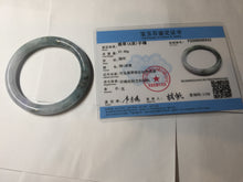 Load image into Gallery viewer, 56.5mm Certified Type A 100% Natural dark green/purple/white round cut Jadeite bangle AA126-6943