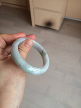 Load image into Gallery viewer, 52.5mm certified type A 100% Natural light green/yellow/purple(FU LU Shou) oval jadeite jade bangle AK59-0766