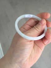 Load image into Gallery viewer, 52mm certified 100% natural icy watery Type A light green/purple slim jadeite jade bangle BS71-5472