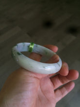 Load image into Gallery viewer, Certified 51.7 mm type A 100% Natural green/purple/white oval Jadeite Jade bangle F109-6200