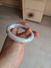 Load image into Gallery viewer, 52.5mm certified type A 100% Natural light green/yellow/purple(FU LU Shou) oval jadeite jade bangle AK59-0766