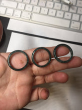 Load image into Gallery viewer, 100% natural type A icy watery light green/blue/gray Guatemala jadeite jade band ring R118