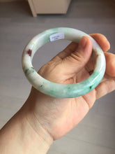 Load image into Gallery viewer, 59.5mm certified Type A 100% Natural light green sunny green red light purple Jadeite Jade bangle BF143-5283