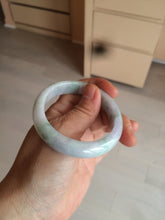 Load image into Gallery viewer, 52.5mm certified type A 100% Natural light green/yellow/purple(FU LU Shou) oval jadeite jade bangle AK59-0766