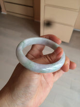 Load image into Gallery viewer, 52.5mm certified type A 100% Natural light green/yellow/purple(FU LU Shou) oval jadeite jade bangle AK59-0766
