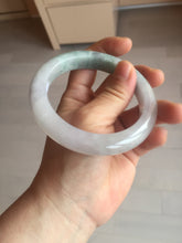 Load image into Gallery viewer, 60.1mm Certified Type A 100% Natural icy watery green/purple chubby Jadeite Jade bangle E145-9530