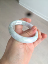 Load image into Gallery viewer, 52.5mm certified type A 100% Natural light green/yellow/purple(FU LU Shou) oval jadeite jade bangle AK59-0766