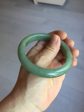 Load image into Gallery viewer, 57.5mm Certified Type A 100% Natural Oily Dark Green Gray Black(油青) Jadeite Jade Bangle PE106-7160
