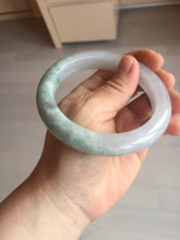 Load image into Gallery viewer, 60.1mm Certified Type A 100% Natural icy watery green/purple chubby Jadeite Jade bangle E145-9530