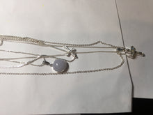 Load image into Gallery viewer, Layered silve-tone cross with 100% natural Type A white light purple gray Jadeite Pendant Necklace PF72