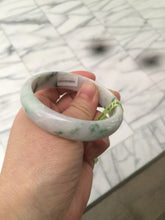 Load image into Gallery viewer, Certified 51.7 mm type A 100% Natural green/purple/white oval Jadeite Jade bangle F109-6200