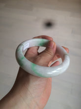Load image into Gallery viewer, 61.8 mm certified type A 100% Natural sunny green/purple/white Jadeite Jade bangle AX103-5428