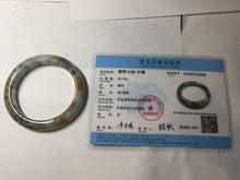 Load image into Gallery viewer, 53.2mm Certified type A 100% Natural green/yellow/brown autumn forest Jadeite bangle PD183-5698