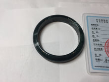 Load image into Gallery viewer, 57.5mm Certified Type A 100% Natural dark green/blue/gray/black Guatemala Jadeite bangle PJ145-1476